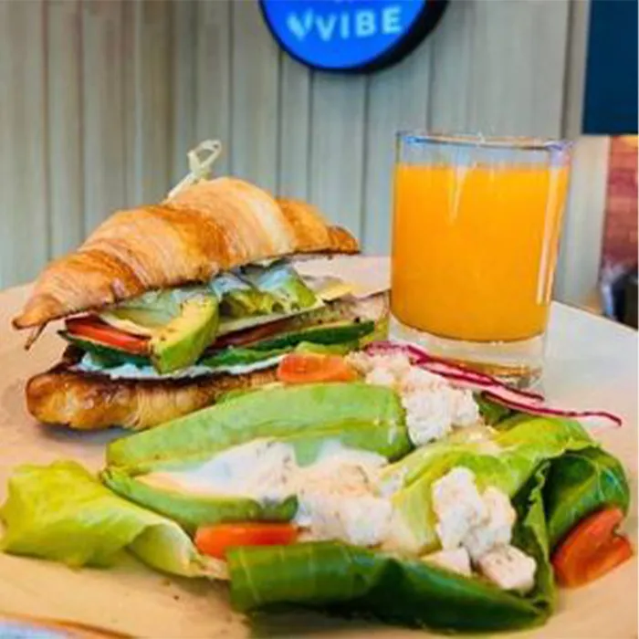 Vegetarian Croissant Sandwich